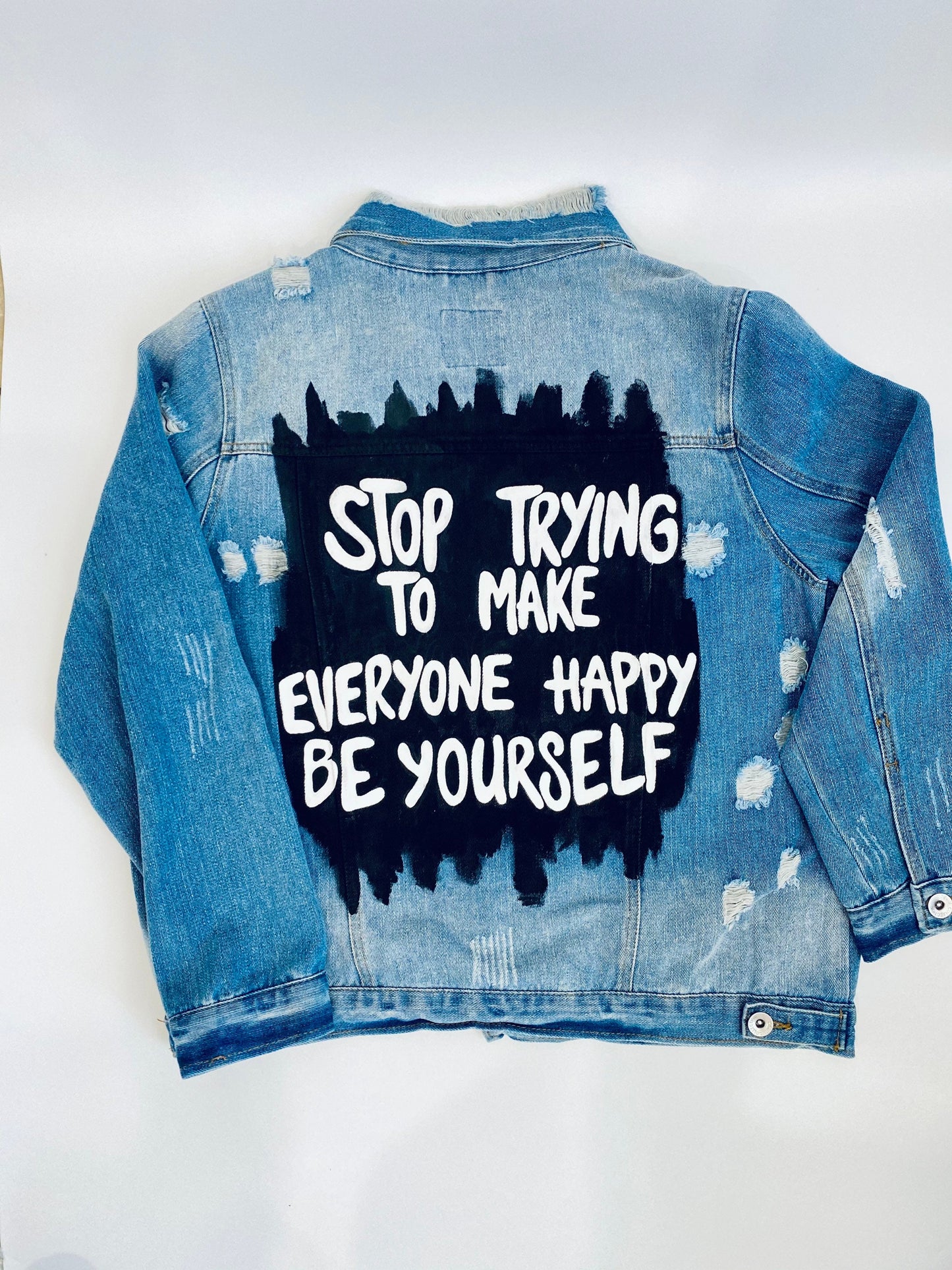 Custom Jean Jacket Hand Painted Denim Jacket Unisex Adult Jean Jacket Christmas Gift Bride Denim Jacket Painted Jean Jacket Best Gift Ever