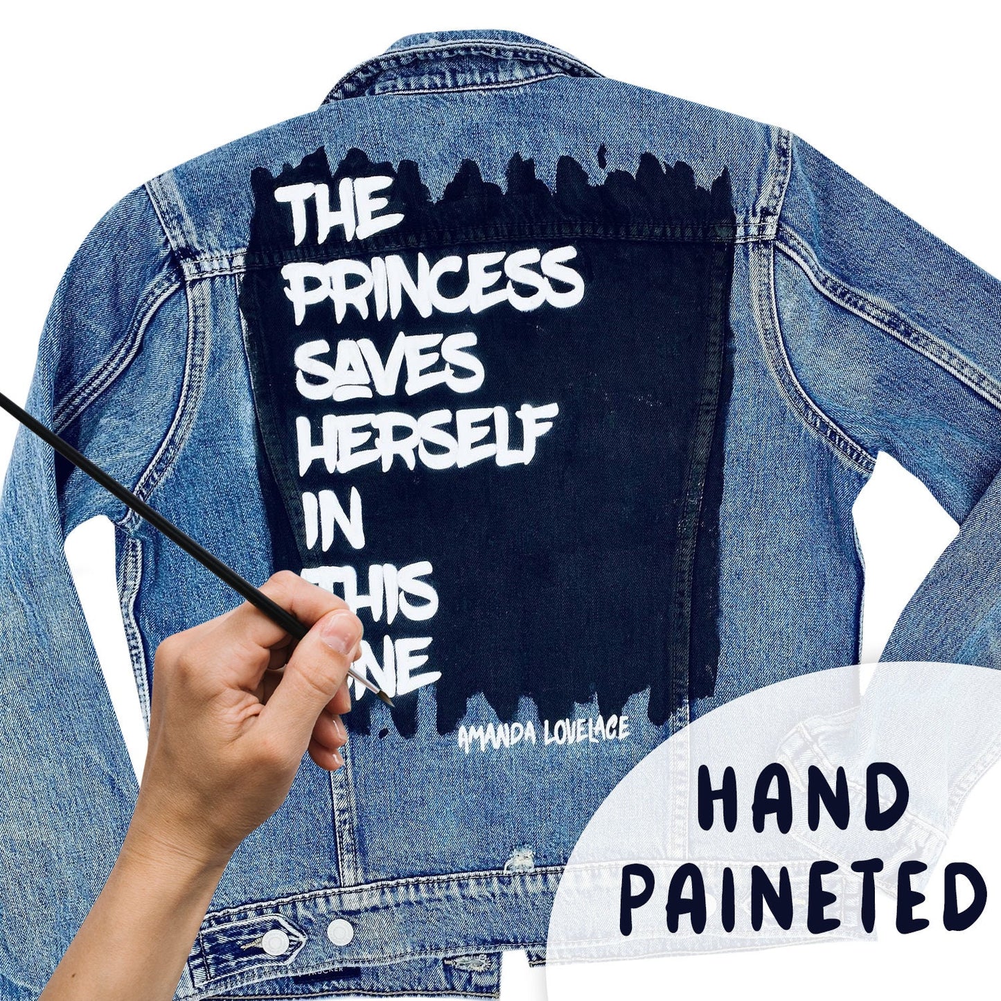 Custom Jean Jacket Hand Painted Denim Jacket Unisex Adult Jean Jacket Christmas Gift Bride Denim Jacket Painted Jean Jacket Best Gift Ever