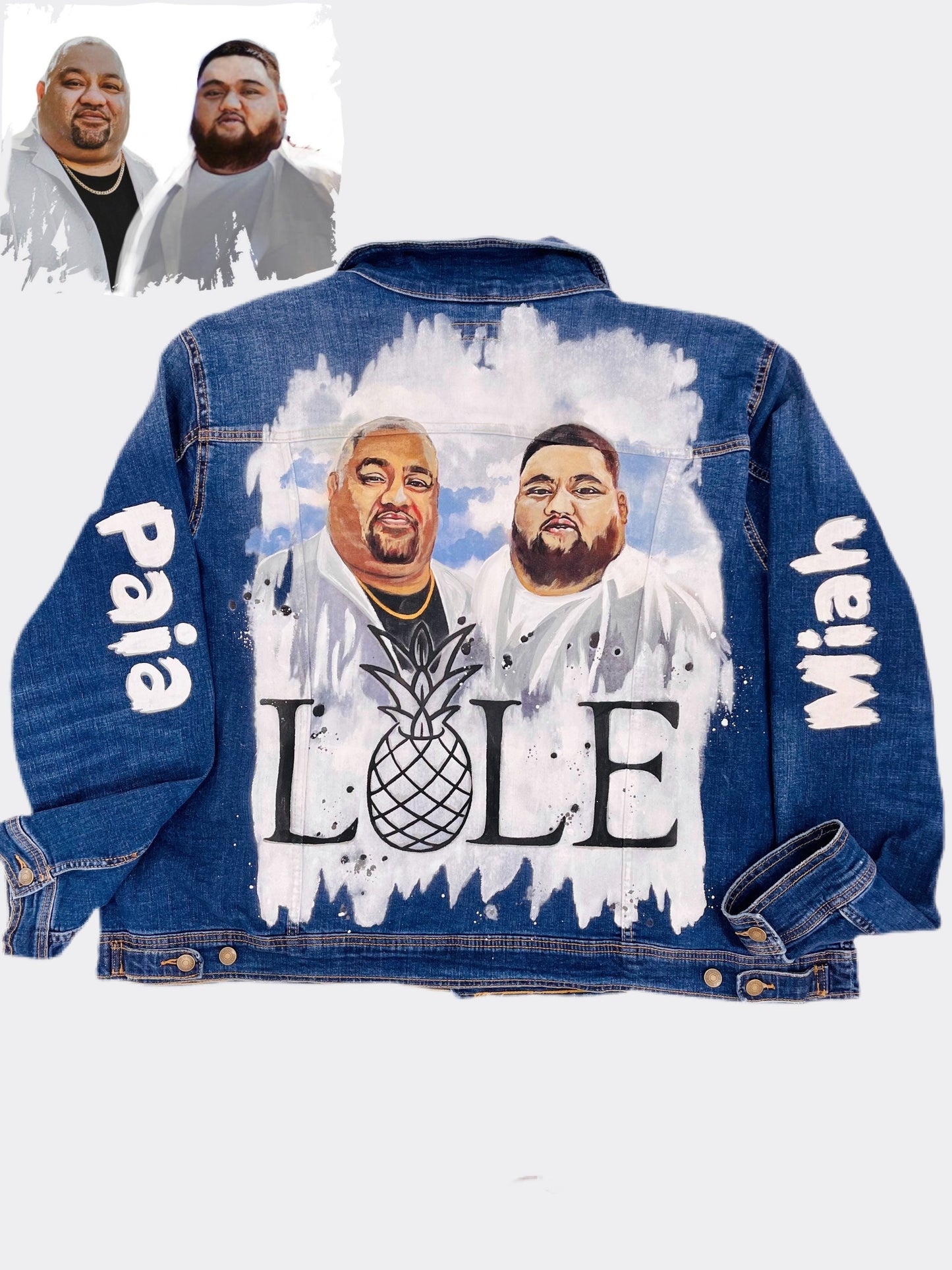 Custom Portrait Painted on Denim Jacket Christmas Gift Jean Jacket with Art Valentine gift Best Personalized Gift Hand Painted Denim