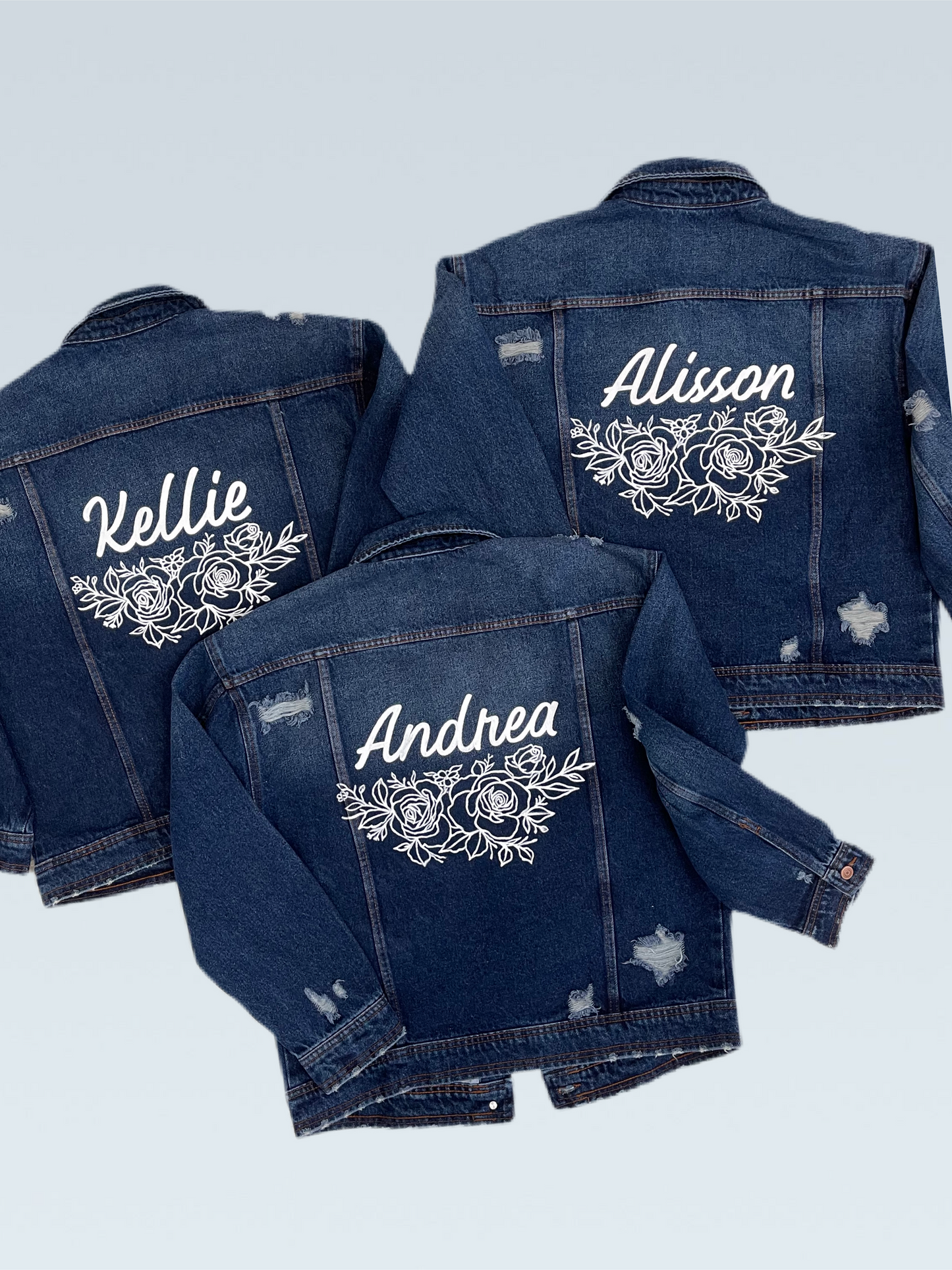 Bride & Custom Hand-Painted Denim Jackets