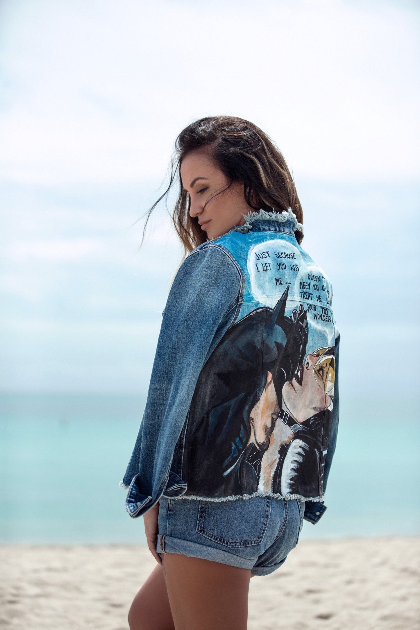 Hand Painted Pop Art denim Jacket