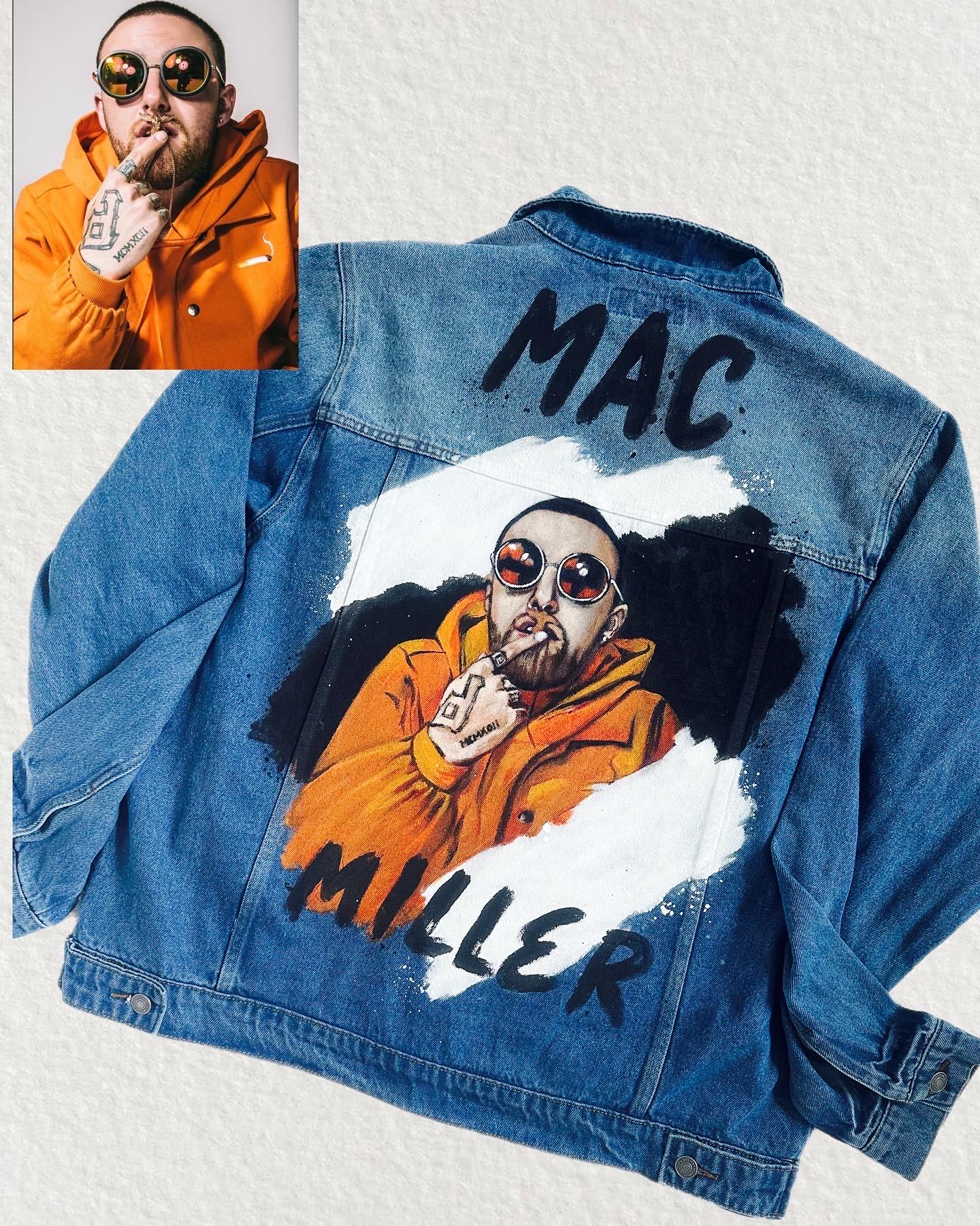 Custom Portrait Painted on Denim Jacket Christmas Gift Jean Jacket with Art Painted Clothes Best Personalized Gift Hand Painted Denim