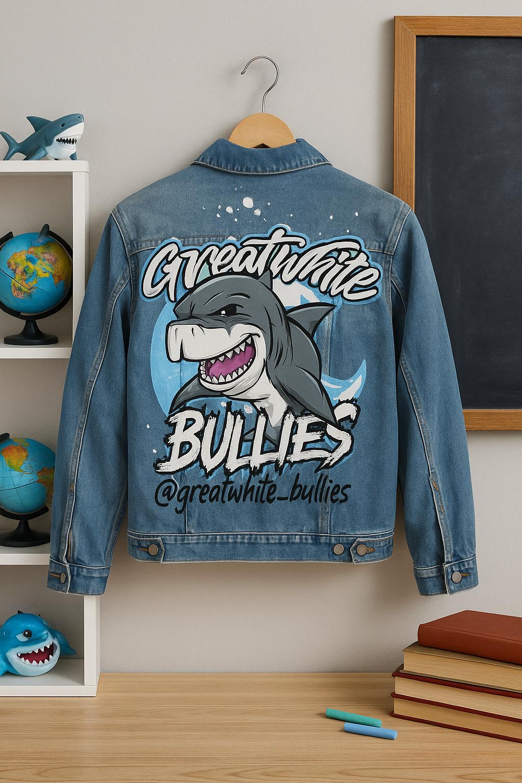 Unique Team Spirit Gift – Custom Logo Denim Jacket, Personalized Hand-Painted Jacket for Men & Women, Sports Fans and Event Outfit