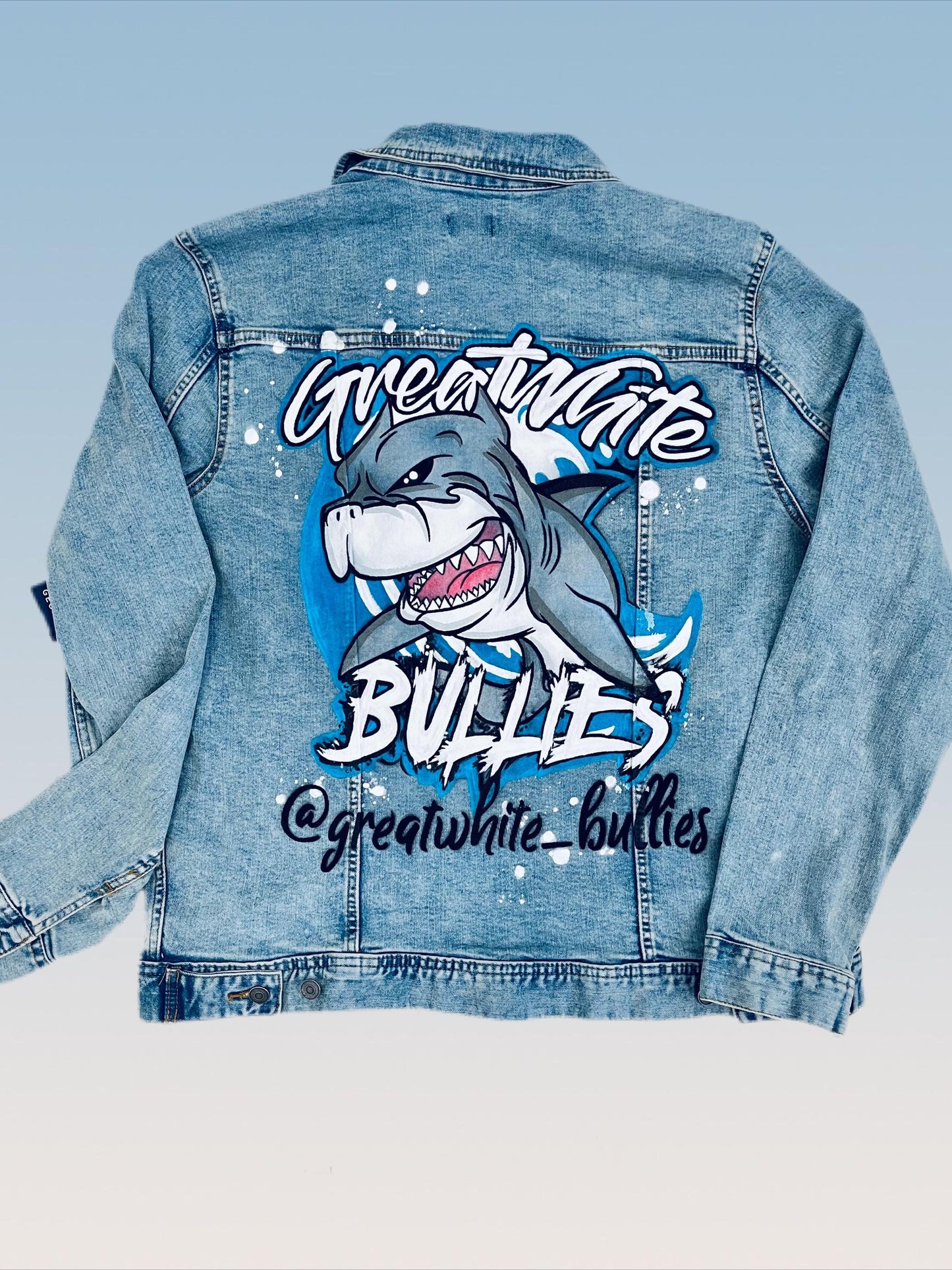 Unique Team Spirit Gift – Custom Logo Denim Jacket, Personalized Hand-Painted Jacket for Men & Women, Sports Fans and Event Outfit