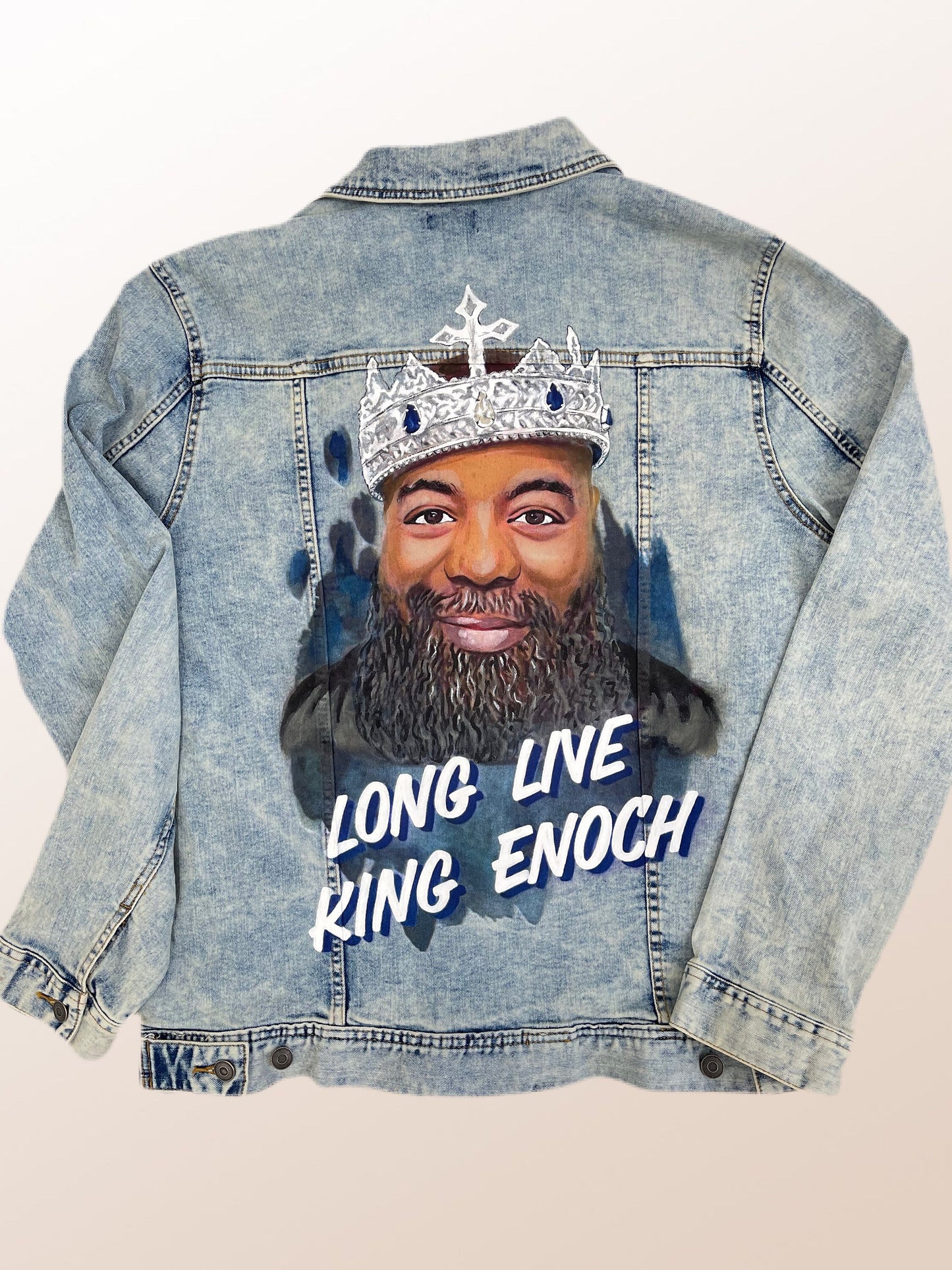 Custom Portrait Painted on Denim Jacket Christmas Gift Jean Jacket with Art Painted Clothes Best  Personalized Gift Hand Painted Denim