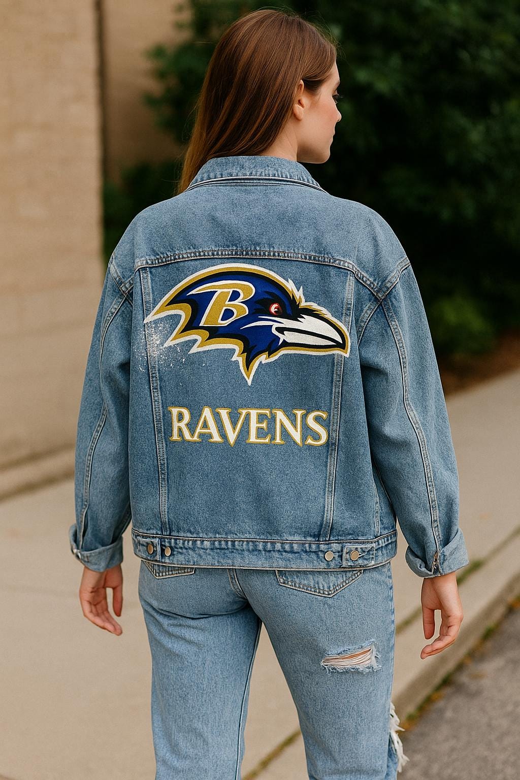 Custom Logo Painted Denim Jacket | Hand Painted Personalized Jacket with Text, Brand Logo, Team Design | Unique Gift for Him or Her