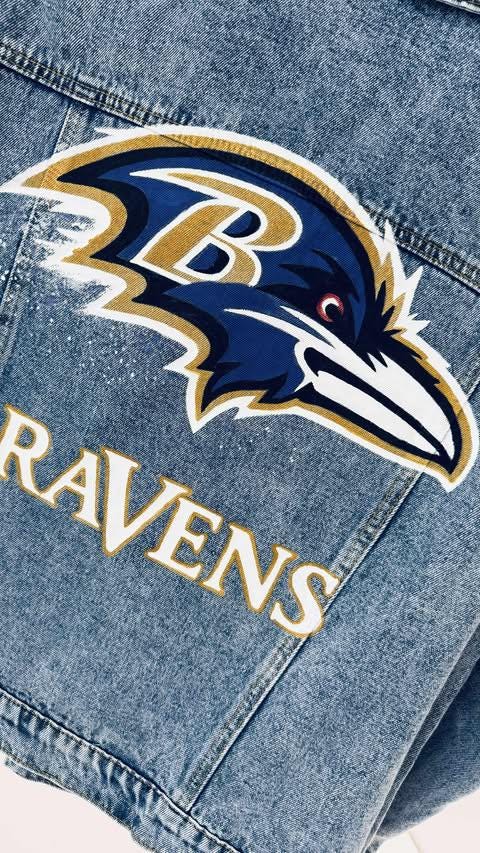 Custom Logo Painted Denim Jacket | Hand Painted Personalized Jacket with Text, Brand Logo, Team Design | Unique Gift for Him or Her