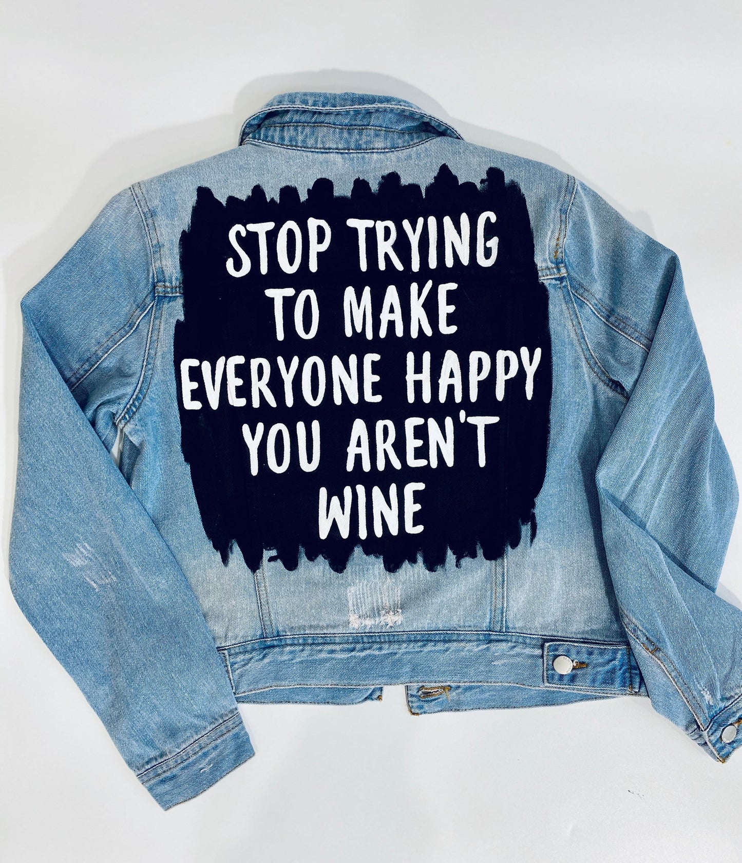 Custom Jean Jacket Hand Painted Denim Jacket Unisex Adult Jean Jacket Christmas Gift Bride Denim Jacket Painted Jean Jacket Best Gift Ever