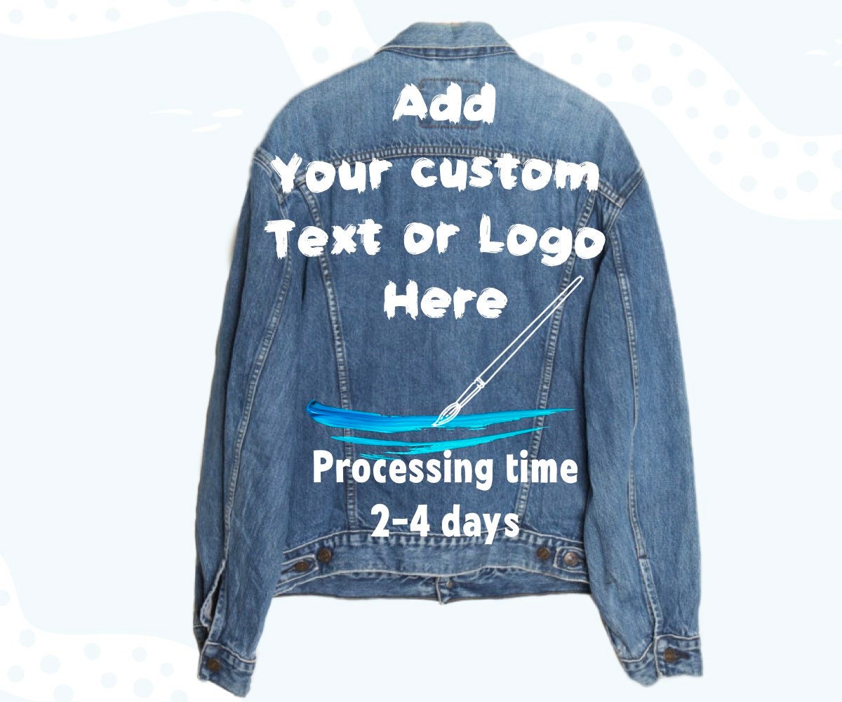 Custom Logo jacket Hand Painted Denim Jackets Custom Designed Denim Jacket Handmade Denim Jacket with art Best Gift