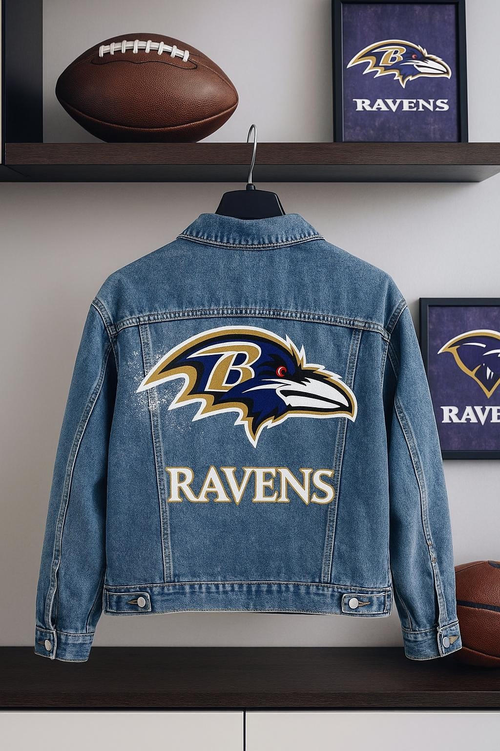 Custom Logo Painted Denim Jacket | Hand Painted Personalized Jacket with Text, Brand Logo, Team Design | Unique Gift for Him or Her