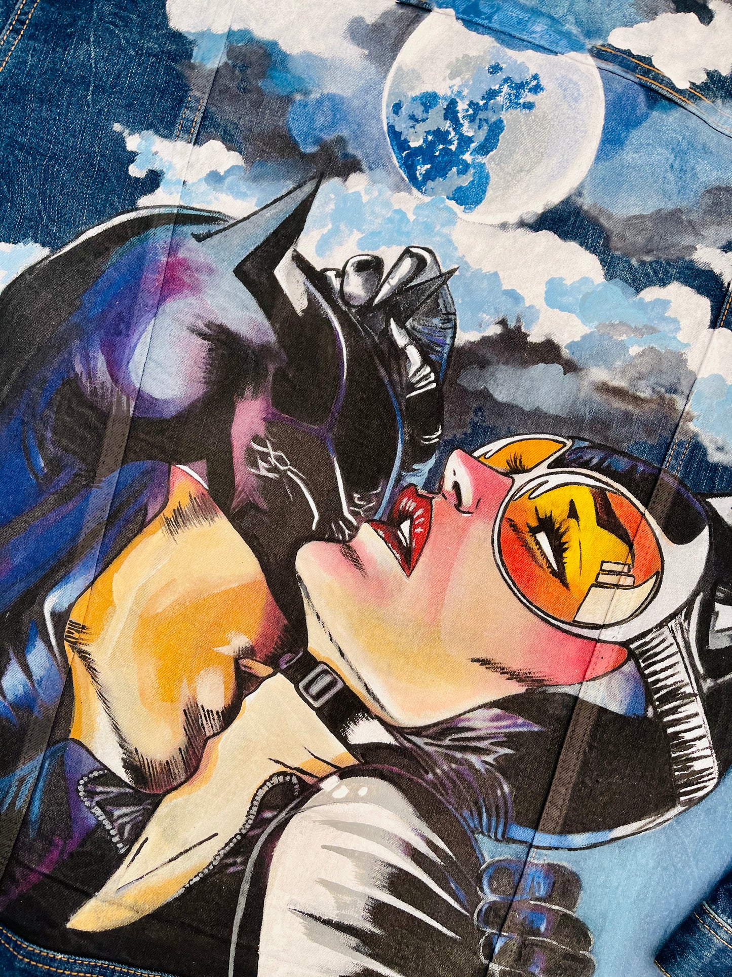 Hand Painted Pop Art denim Jacket