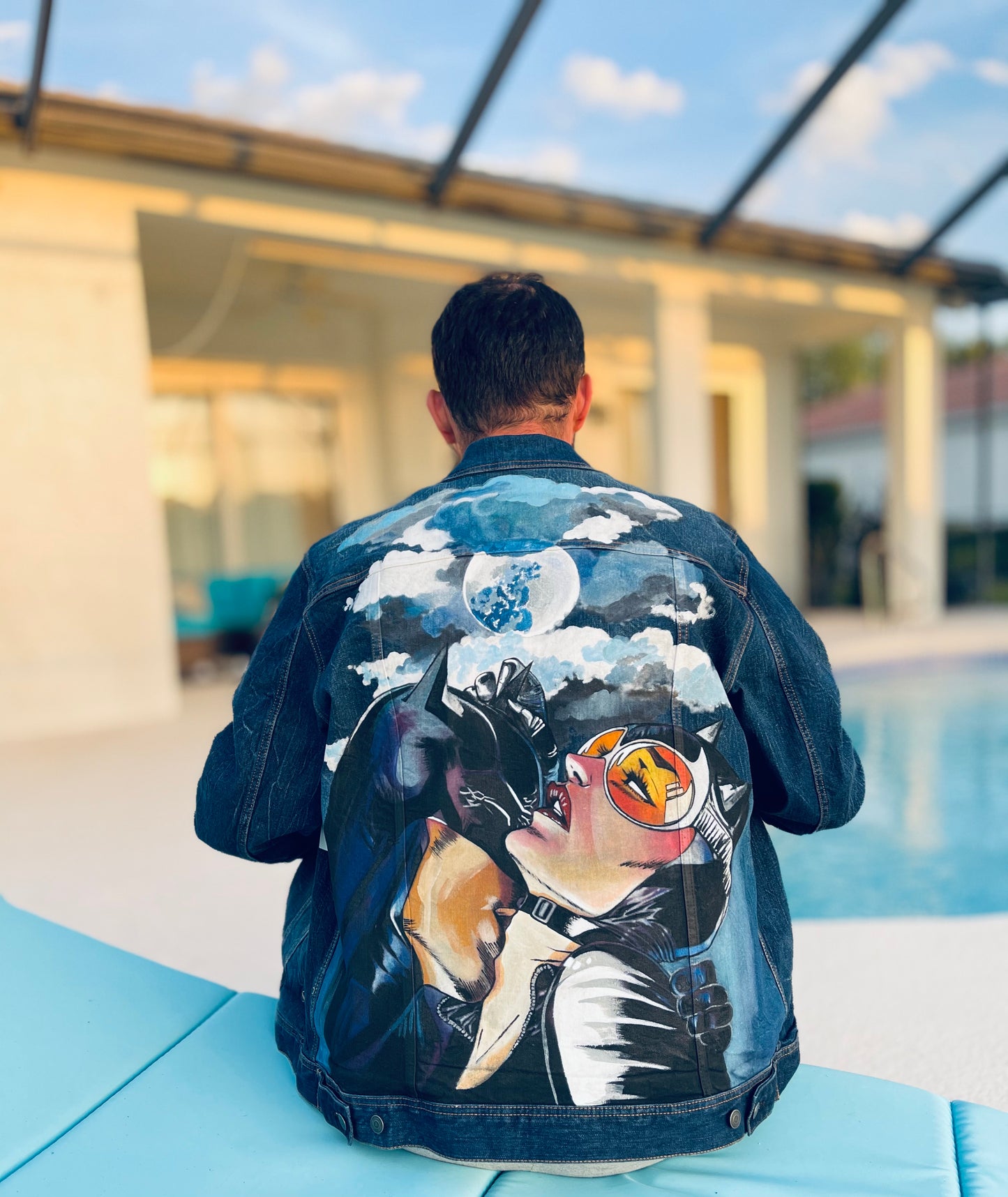 Hand Painted Pop Art denim Jacket