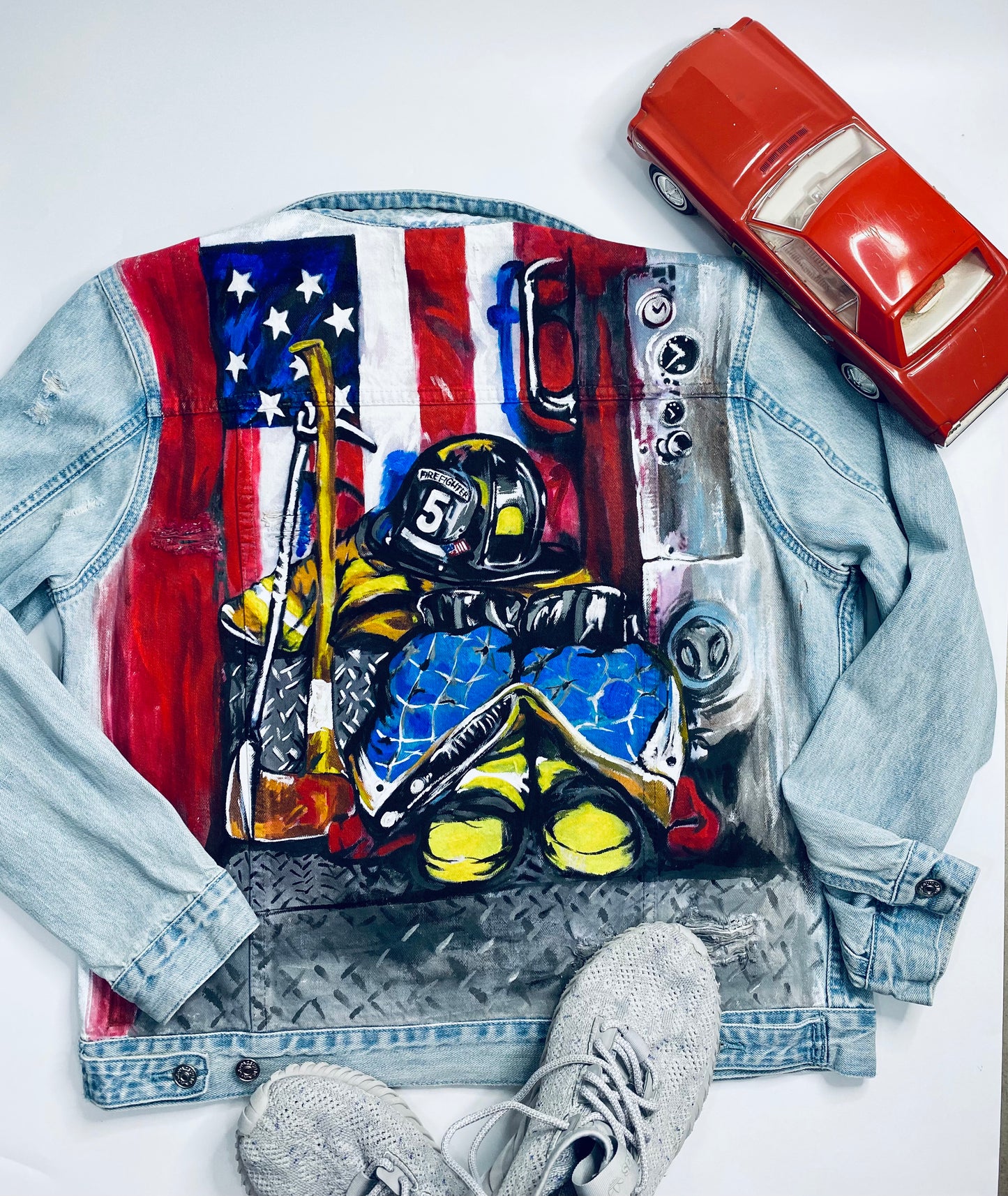 Hand Painted Pop Art denim Jacket
