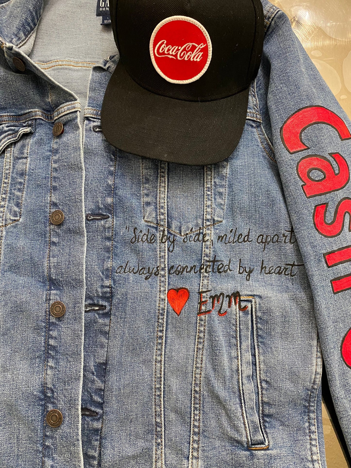 Hand Painted Denim Jackets Custom Designed Denim Jacket Handmade Denim Jacket with pop-art
