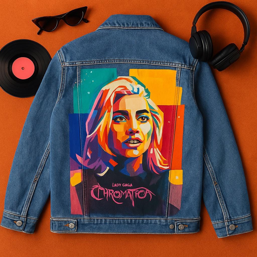Unique Birthday, Festival, Concert Gift | Custom Hand-Painted Portrait Denim Jacket | Personalized Pop Art Jacket