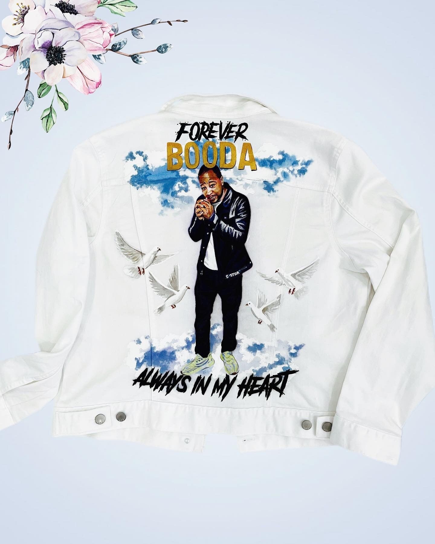 Custom Portrait Painted on Denim Jacket Christmas Gift Jean Jacket with Art Painted Clothes Best  Personalized Gift Hand Painted Denim
