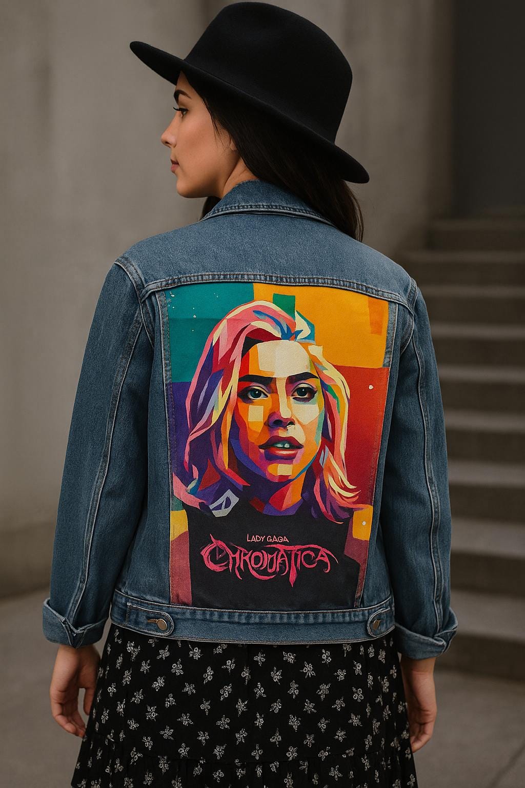 Unique Birthday, Festival, Concert Gift | Custom Hand-Painted Portrait Denim Jacket | Personalized Pop Art Jacket