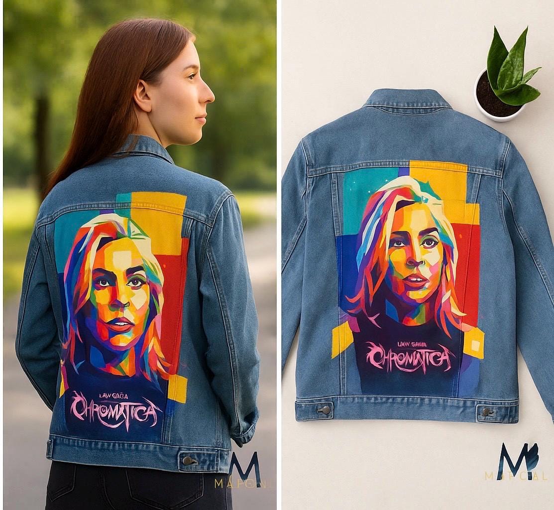Unique Birthday, Festival, Concert Gift | Custom Hand-Painted Portrait Denim Jacket | Personalized Pop Art Jacket