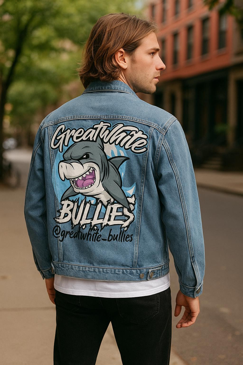 Unique Team Spirit Gift – Custom Logo Denim Jacket, Personalized Hand-Painted Jacket for Men & Women, Sports Fans and Event Outfit