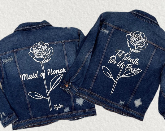 Bride & Custom Hand-Painted Denim Jackets