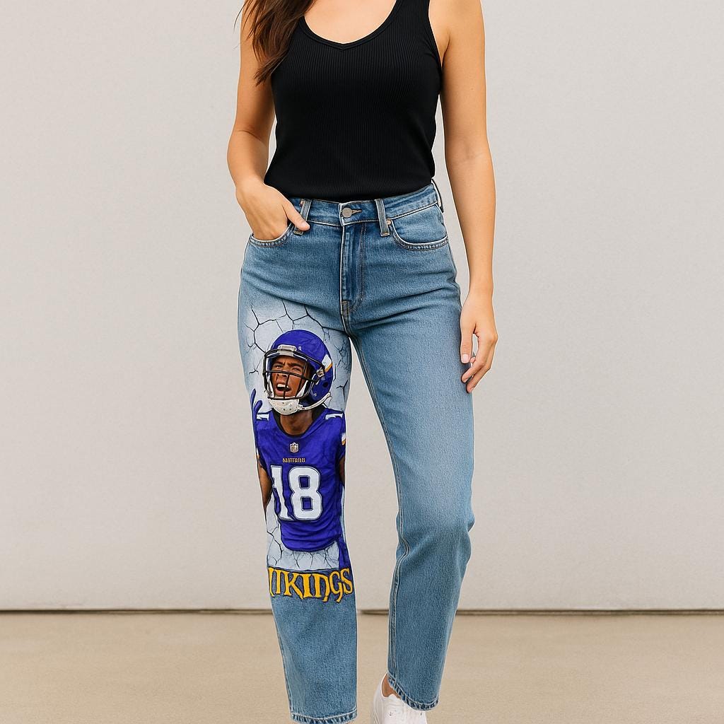 Custom Hand-Painted Jeans – Personalized Wearable Art